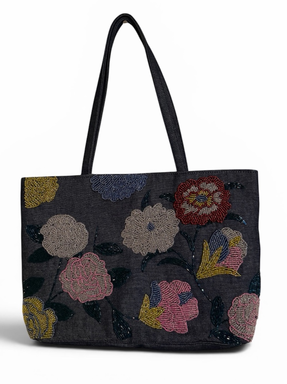 Beautiful Embroidered Floral Bag in Navy